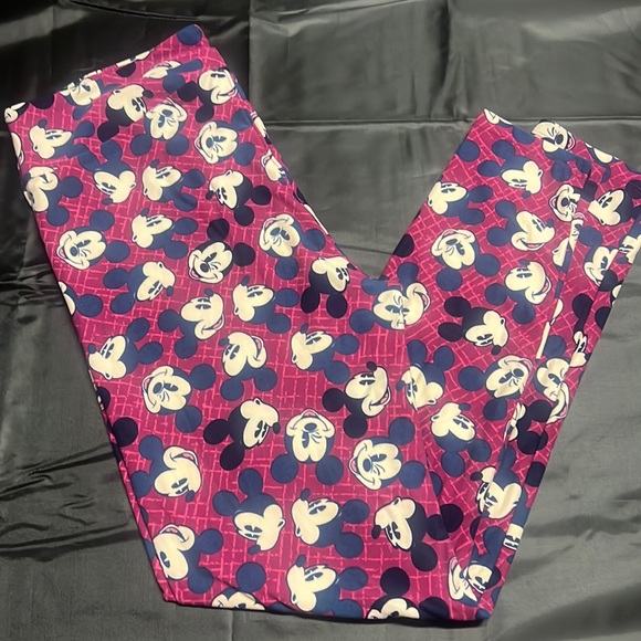 Disney Mickey Mouse Leggings Lularoe Tall & Curvy - Picture 1 of 1